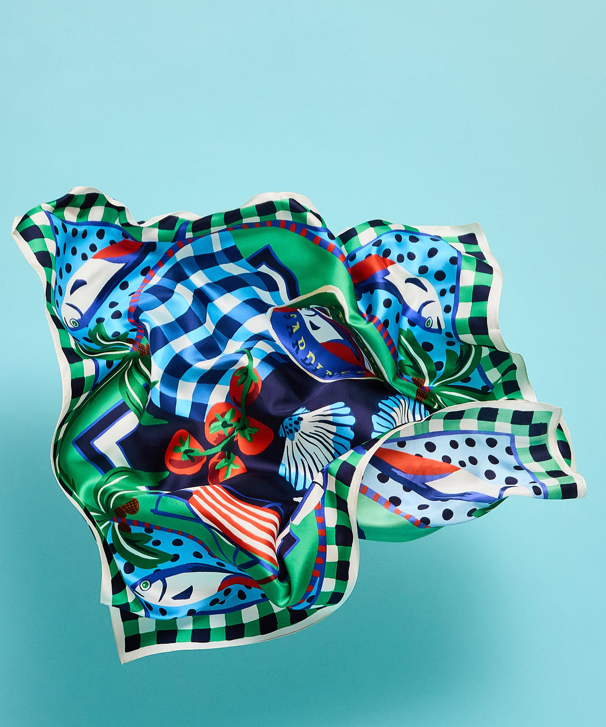Echo Design Beach Picnic Silk Square Scarf