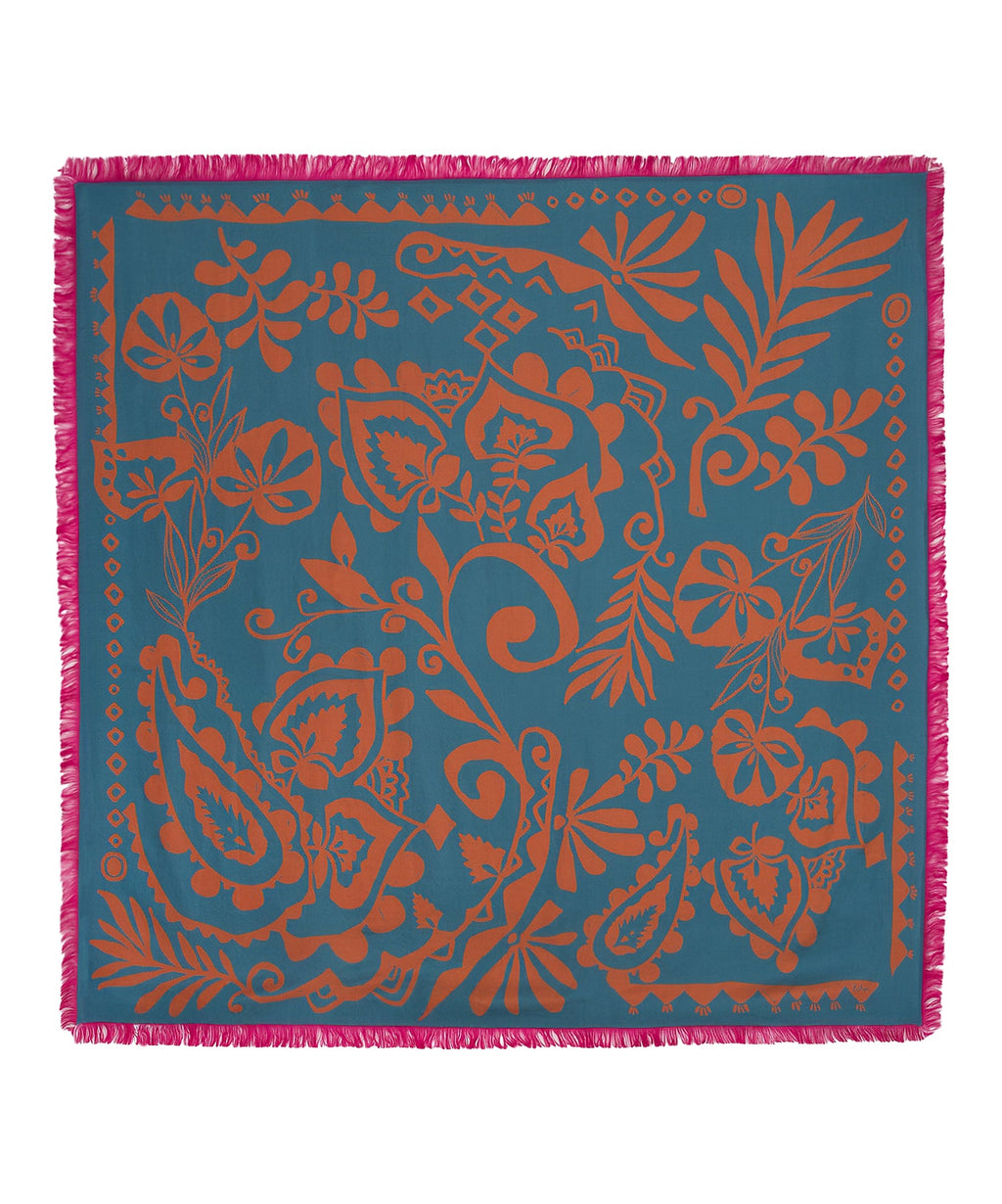 Echo Design Park Paisley Oversized Silk Square Scarf