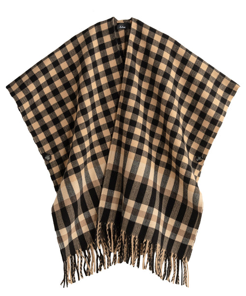 Echo Design Bordered Check Ruana