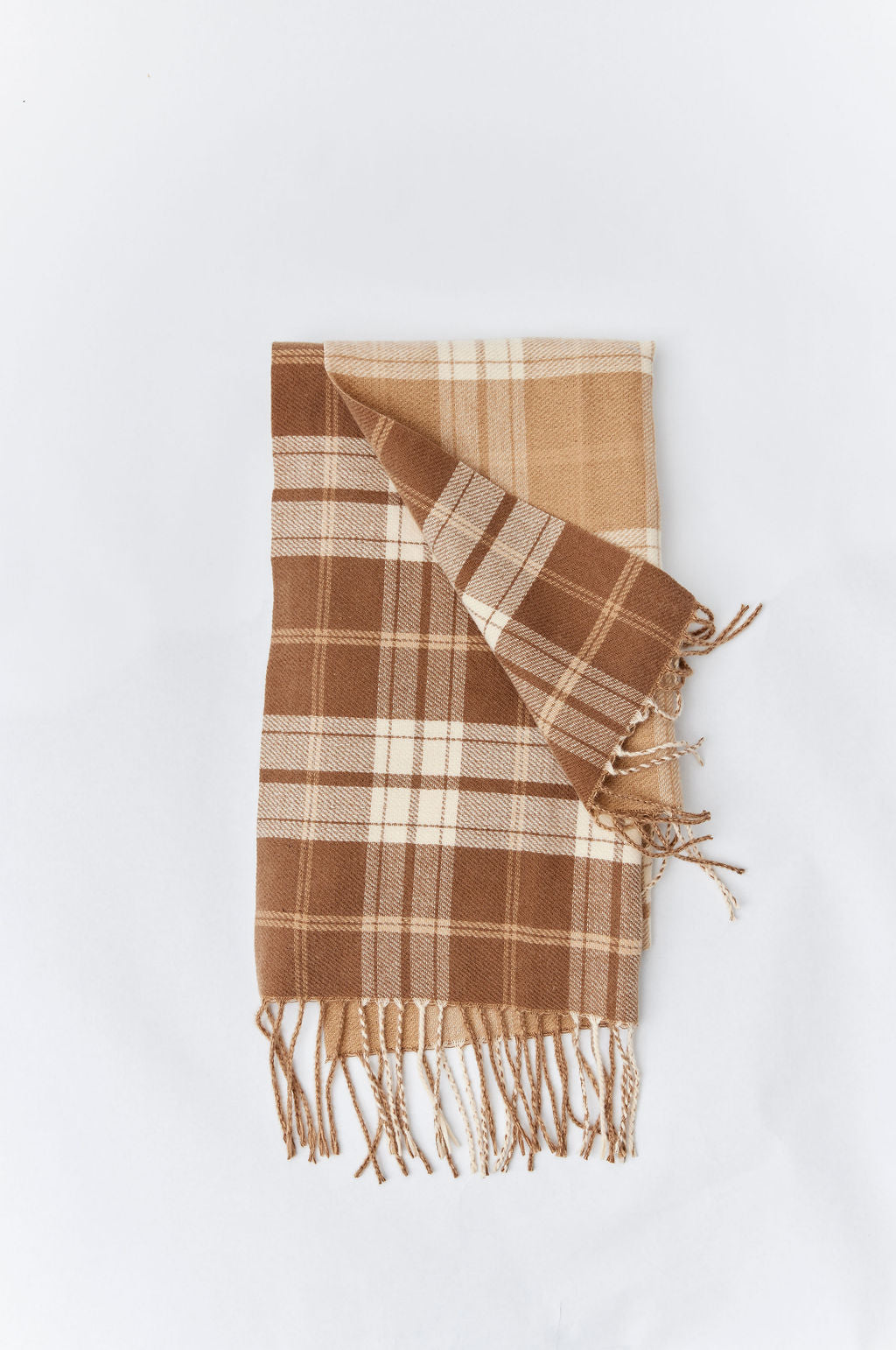 Hat Attack Reversible Plaid Blanket Scarf