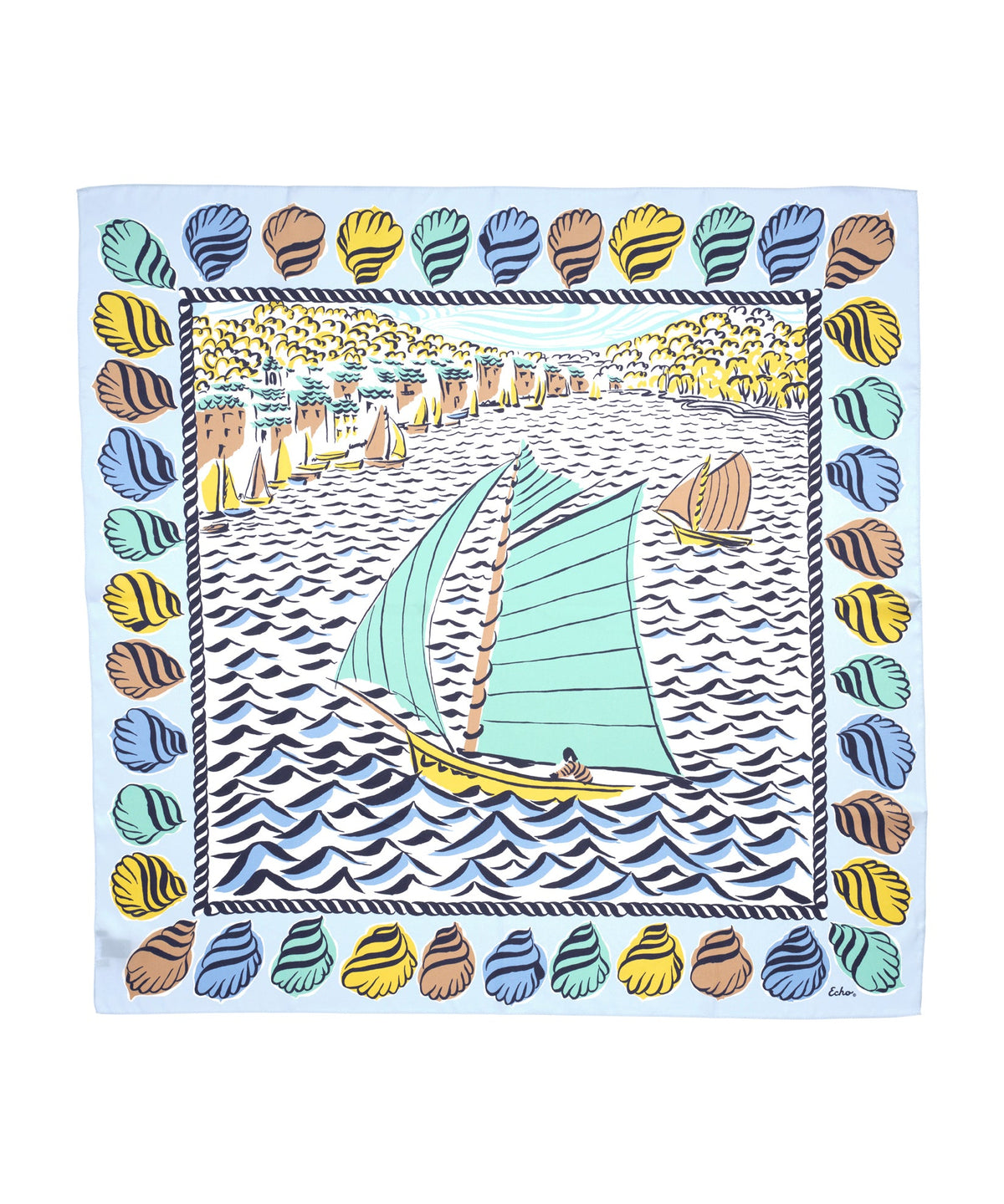 Echo Design Sail Away Silk Square Scarf