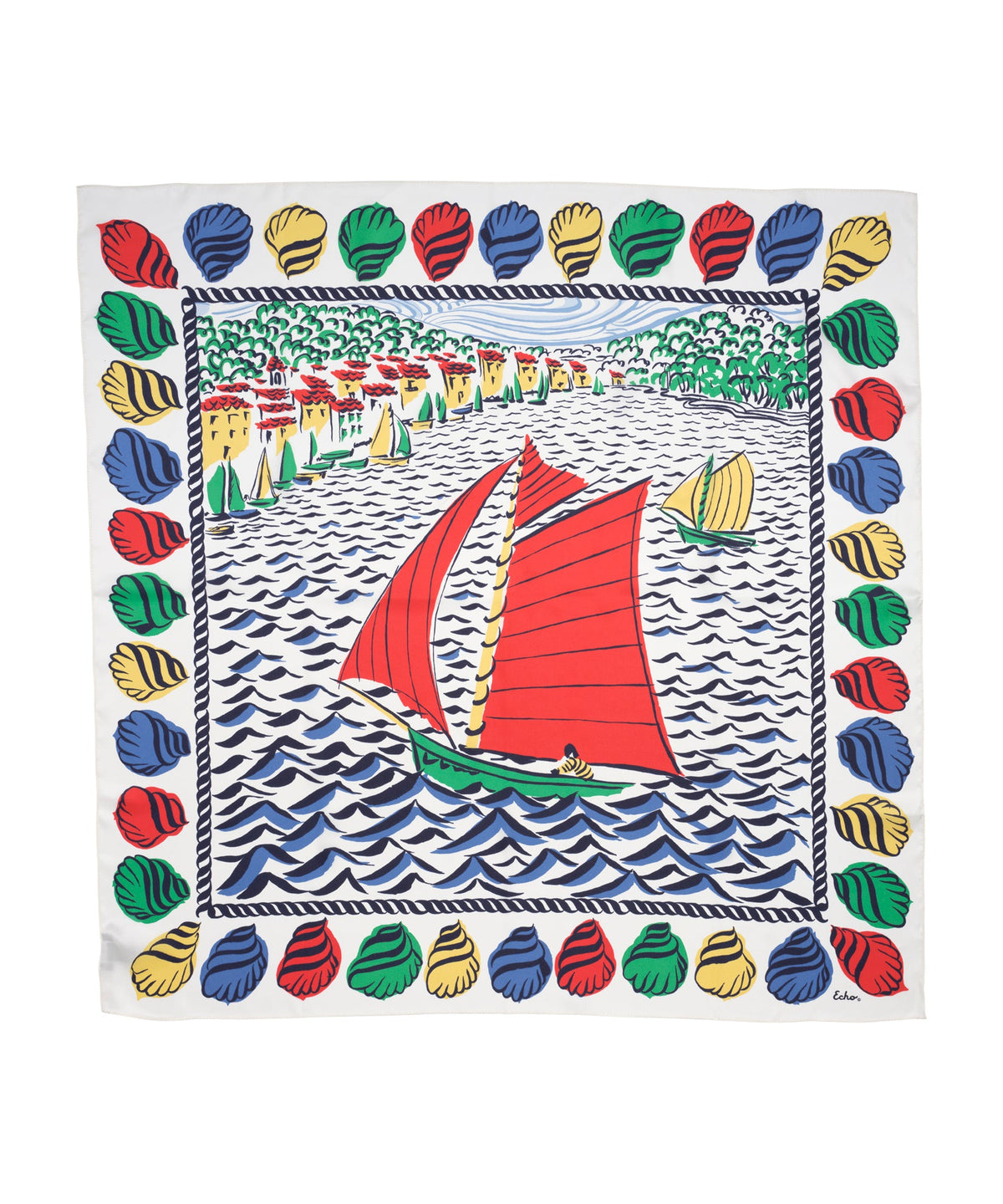 Echo Design Sail Away Silk Square Scarf