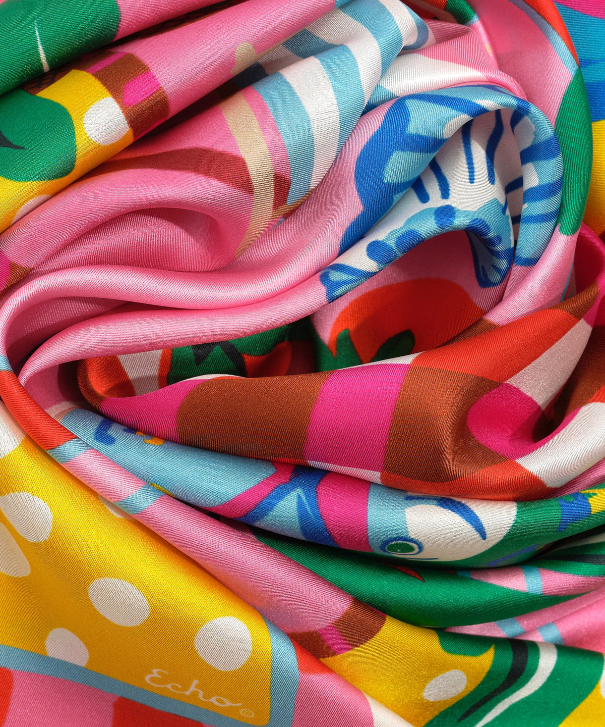 Echo Design Beach Picnic Silk Square Scarf